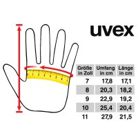 uvex unisex Arbeitshandschuhe phynomic WET blau...