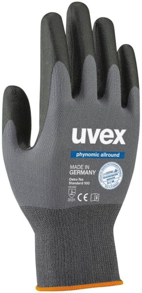 uvex unisex Arbeitshandschuhe phynomic allround grau Größe 11, 1 Paar