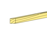 Abachi-Leiste 1000 mm 0,6 x 7 mm