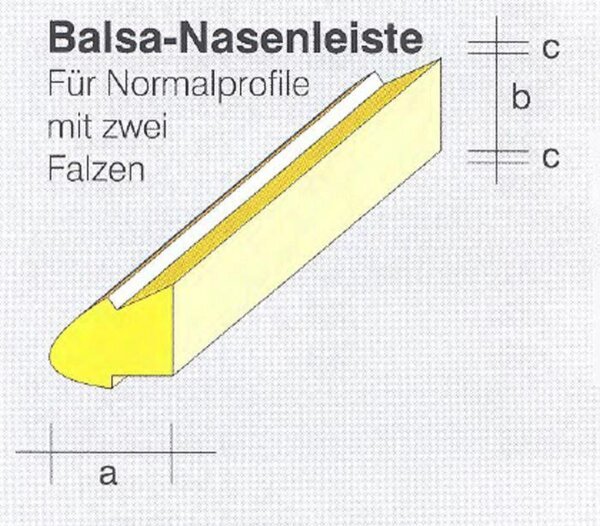 Balsa-Nas.14x13/950mm2Falz