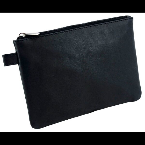 Alassio Reißverschlussbeutel 16,0 x 23,0 cm schwarz Leder, 1 St.