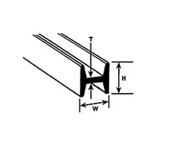 KrickHFS-6 H-Profil 4,8x4,8x600mm (5)