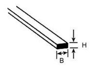 KrickMS-122 Vierkantstab 0,3x6,4x250mm (10)