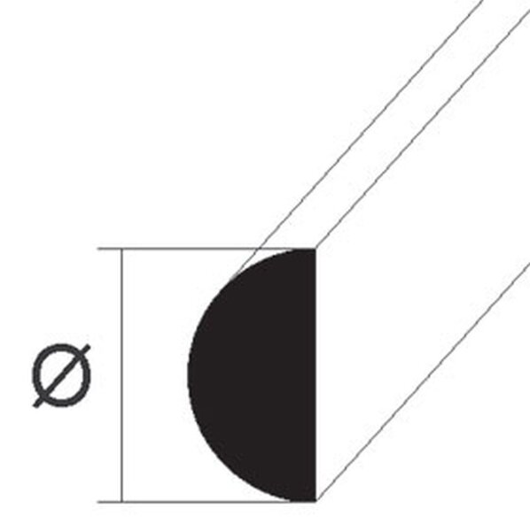 KrickMRH-40 Halbrundstab 1x250mm (10)