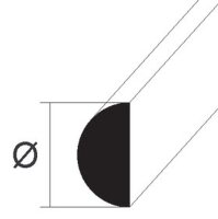 KrickMRH-40 Halbrundstab 1x250mm (10)
