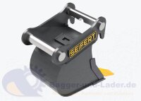 Seifert Tieflöffel 20 cm (11 l)  für MS01 Symlock geeignet für Minibagger 0,5 -1 to. ( SBB.C0.20-SB01S )