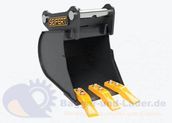 Seifert Tieflöffel 30 cm (18 l)   für MS01 Symlock geeignet für Minibagger 0,5 -1 to. ( SBB.C0.30-SB01S )