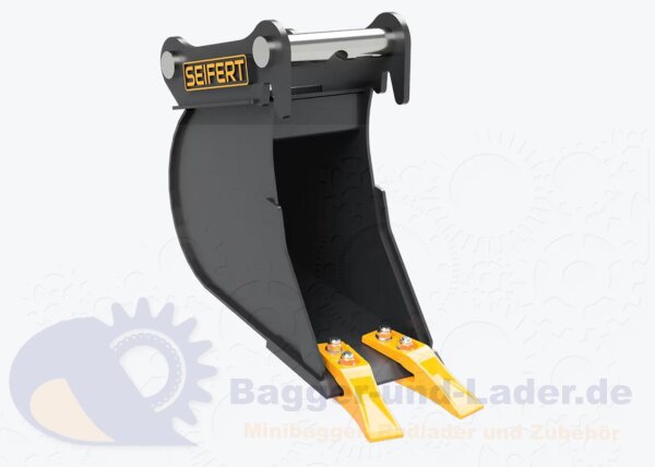 Seifert Tieflöffel 20 cm (14 l)  für MS01 Symlock geeignet für Minibagger 1 -2 to. ( SBB.C1.20-SB01S )