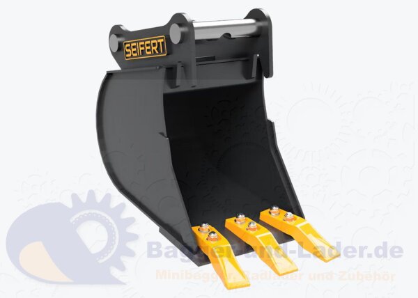 Seifert Tieflöffel 30 cm (24 ll)  für MS01 Symlock geeignet für Minibagger 1 -2 to. ( SBB.C1.30-SB01S )