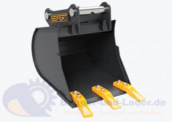 Seifert Tieflöffel 40 cm (35 ll)  für MS01 Symlock geeignet für Minibagger 1 -2 to. ( SBB.C1.40-SB01S )