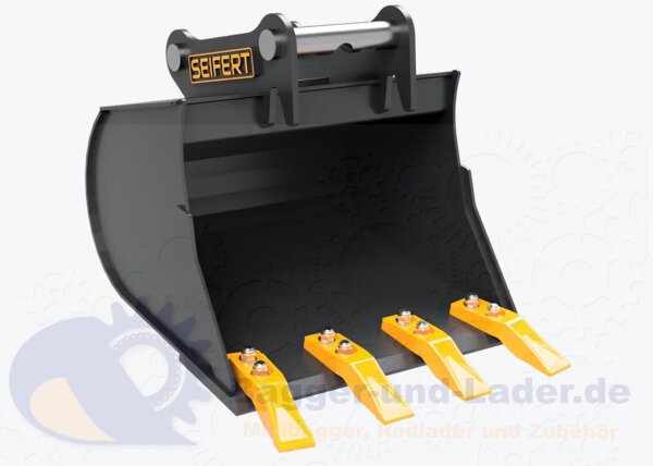 Seifert Tieflöffel 50 cm (45 ll)  für MS01 Symlock geeignet für Minibagger 1 -2 to. ( SBB.C1.50-SB01S )