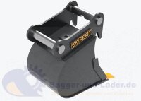 Seifert Tieflöffel 30 cm (32 ll)  für MS03 Symlock geeignet für Minibagger 2 -3 to. ( SBB.C2.30-SB03S )