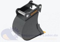 Seifert Tieflöffel 30 cm (71 l)  für MS03 Symlock geeignet für Minibagger 3 -5 to. ( SBB.C3.30-SB03S )