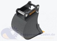 Seifert Tieflöffel 40 cm (93 l)  für MS03 Symlock geeignet für Minibagger 3 -5 to. ( SBB.C3.40-SB03S )