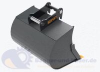 Seifert Tieflöffel 80 cm (225 l)  für MS03 Symlock geeignet für Minibagger 3 -5 to. ( SBB.C3.80-SB03S )
