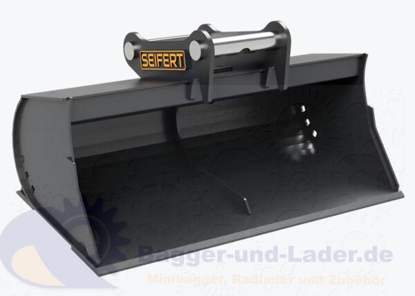 Seifert Grabenräumlöffel starr 80cm  für MS01 Symlock Schaufelinhalt 63 l. Optimal geeignet für Minibagger 1 -2 to. ( SDF.C1.80-SB01S )