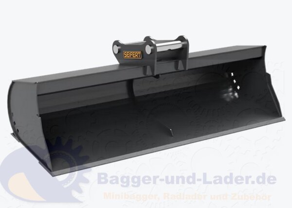 Seifert Grabenräumlöffel starr 160cm  für MS03 Symlock Schaufelinhalt 249  l. Optimal geeignet für Minibagger 3 -5 to. ( SDF.C3.160-SB03S )