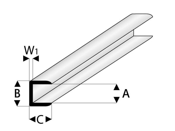 KrickASA Abschluss Profil 2x1000 mm