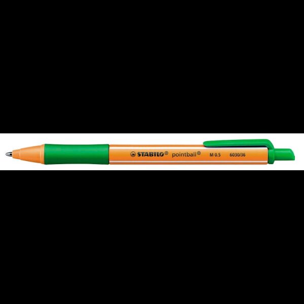 STABILO Kugelschreiber pointball orange, Schreibfarbe: grün, 1 St.