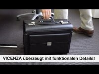 Alassio Pilotenkoffer VICENZA Lederimitat schwarz 46,0 x...