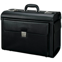 Alassio Pilotenkoffer VICENZA Lederimitat schwarz 46,0 x 21,5 x 35,0 cm