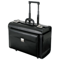 Alassio Pilotenkoffer SILVANA Lederimitat schwarz 48,0 x...