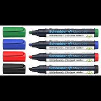 Schneider Maxx 293 Whiteboard- und Flipchart-Marker farbsortiert 2,0 - 5,0 mm, 4 St.