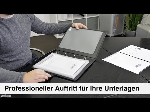 Alassio Ringbuchmappe Leder DIN A4 schwarz