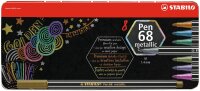 STABILO Pen 68 metallic Filzstifte farbsortiert, 8 St.