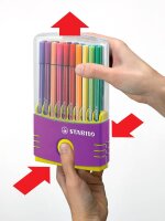 STABILO Pen 68 Filzstifte farbsortiert, 20 St.