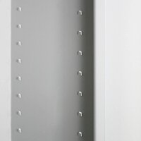 ADB Stahlschrank 40828 lichtgrau ohne Fachböden 71,0 x 30,0 x 195,0 cm, aufgebaut, 1 St.