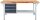 ADB Werkbank lichtgrau, anthrazitgrau 3 Schubladen 150,0 x 75,0 x 85,0 cm