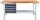 ADB Werkbank lichtgrau, anthrazitgrau 4 Schubladen 150,0 x 75,0 x 85,0 cm