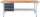 ADB Werkbank lichtgrau, anthrazitgrau 3 Schubladen 200,0 x 75,0 x 85,0 cm