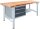 ADB Werkbank lichtgrau, anthrazitgrau 3 Schubladen 200,0 x 75,0 x 85,0 cm