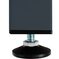 ADB Werkbank  anthrazitgrau, lichtgrau 4 Schubladen 200,0 x 75,0 x 85,0 cm