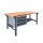 ADB Werkbank  anthrazitgrau, lichtgrau 3 Schubladen 200,0 x 75,0 x 85,0 cm