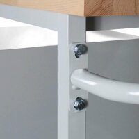 ADB Werkbank Eko lichtgrau, anthrazitgrau 3 Schubladen 130,0 x 60,0 x 85,0 cm