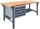 ADB Werkbank  anthrazitgrau, lichtgrau 4 Schubladen 150,0 x 75,0 x 85,0 cm