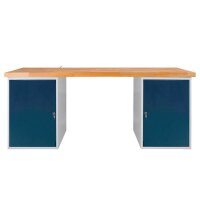 ADB Werkbank lichtgrau, anthrazitgrau 200,0 x 75,0 x 85,0 cm