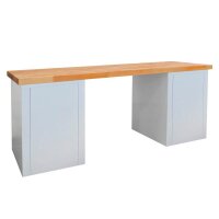 ADB Werkbank lichtgrau, anthrazitgrau 200,0 x 75,0 x 85,0 cm