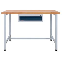 ADB Werkbank lichtgrau, anthrazitgrau 1 Schublade 120,0 x...