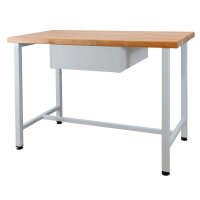 ADB Werkbank lichtgrau, anthrazitgrau 1 Schublade 120,0 x 60,0 x 84,0 cm