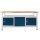 ADB Werkbank lichtgrau, anthrazitgrau 6 Schubladen 170,0 x 60,0 x 84,0 cm