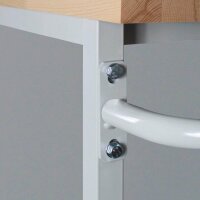 ADB Werkbank lichtgrau, anthrazitgrau 130,0 x 60,0 x 82,7 cm