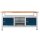 ADB Werkbank lichtgrau, anthrazitgrau 6 Schubladen 170,0 x 60,0 x 84,0 cm