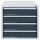 ADB Schubladenschrank anthrazit, lichtgrau 4 Schubladen 53,1 x 70,0 x 50,0 cm, 1 St.