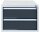 ADB Schubladenschrank anthrazit, lichtgrau 2 Schubladen 53,1 x 70,0 x 40,0 cm, 1 St.
