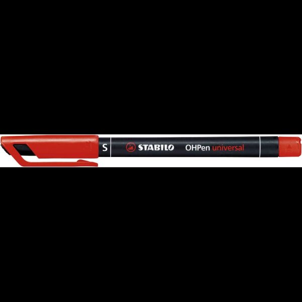 STABILO OHPen universal Folienstifte rot 0,4 mm permanent, 10 St.