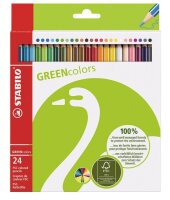 STABILO GREENcolors Buntstifte farbsortiert, 24 St.